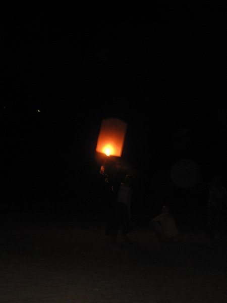 You Can Pay A Small Amount Of Money And Then Release One Of These Lanterns Into The Sky. Very Pretty, But I'm Not Sure It's So Great For The Enviroment...