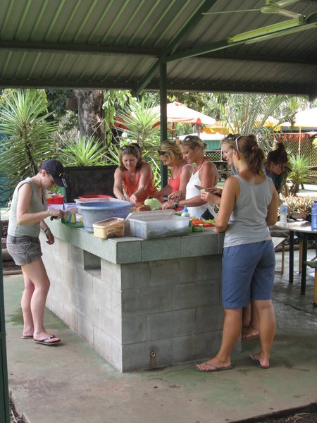 Our Kakadu Tour Group Making Lunch. I'm Busying Helping By Taking Pictures Of Them. 