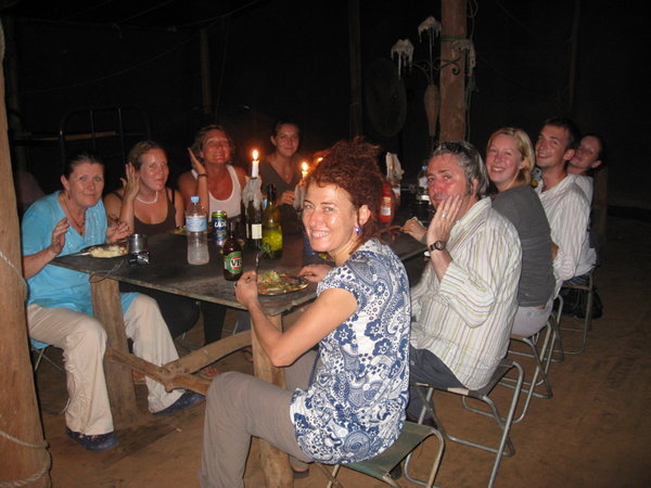 Our Tour Group Enjoying Our Dinner Of Kangaroo Meat