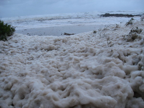 There Was Tons Of This White Foam Everywhere, Caused By The Stroms Whipping Up The Sea