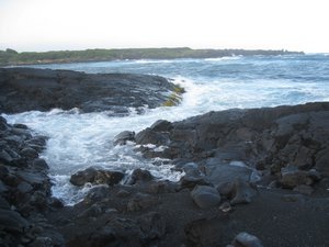 Photo taken from the black sand beach