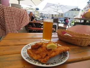 beer and snitzel