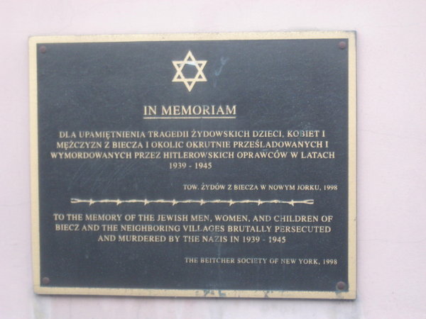 Plaque for Jews