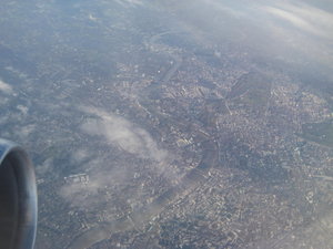 Flying over London