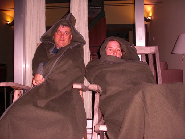 Winter ponchos for the porch