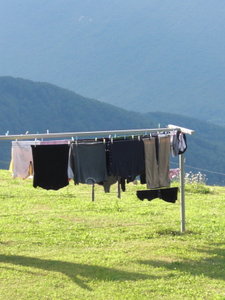 The hills are alive with our laundry 