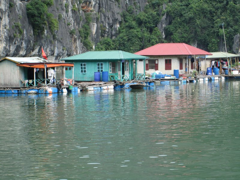 fishing village in the water