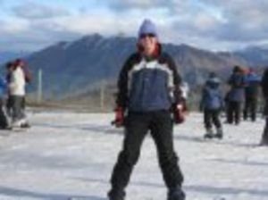 Snowboarding at Coronet Peak