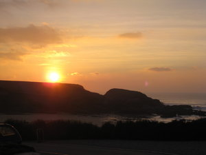 Treyarnon Bay  - view from our YHA