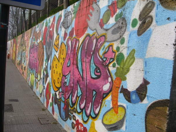 Grafitti wall in Gernika