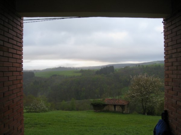 View from the albergue in Borres