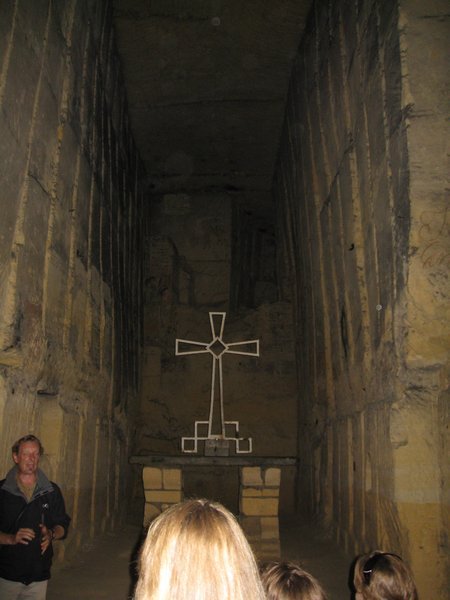 One of three churches in the tunnels