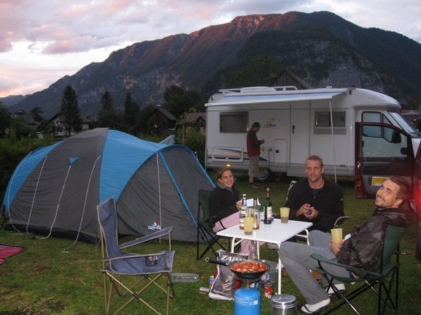 Our camp set up at Hallstat