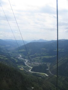 Cable car up to the ice caves at Werfen