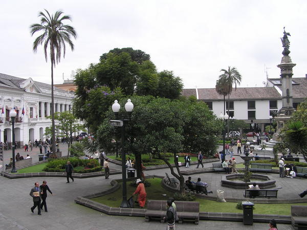 La Plaza Grande of Old Town Quito