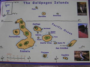 Map of the Galapagos - Isabella is where we stayed for 2wks