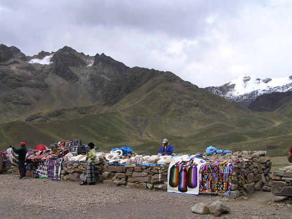 A high Andean pass, at the top left there are the traces of a melting glacier