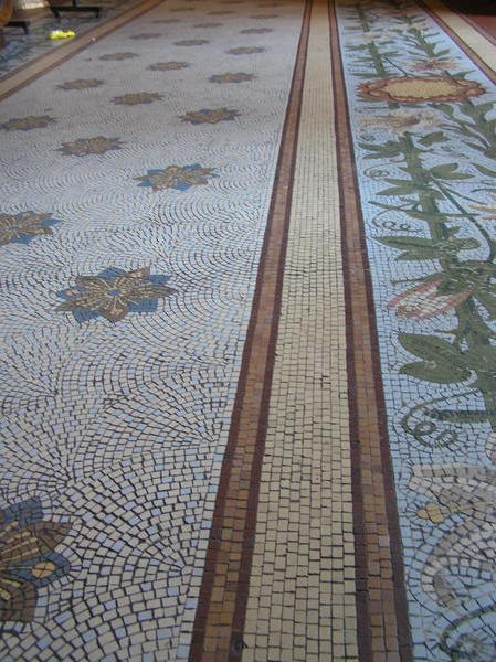 Beautiful mosaic floor of Gothic Cathedral