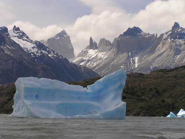 Closer to the iceberg - the Torres in the background