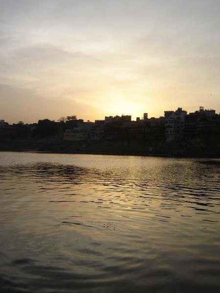Sunset on the Ganges & the ghats
