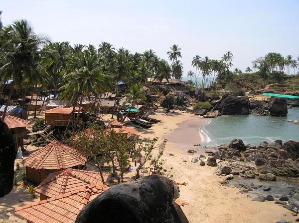 Our small cove next to Palolem Beach