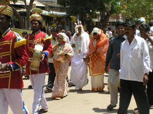 Wedding procession through Hampi Bazaar