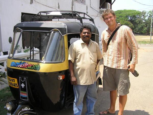 Dave with one of the many tuk-tuk drivers we used in India