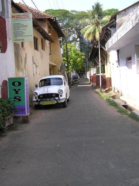 One of the many colonial streets in Cochin