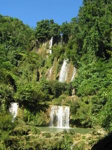 Nam Tok Thilawsu falls - largest in Thailand at 400metres