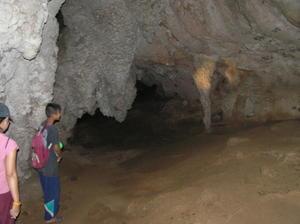 Caving in Umphang with a 7yr old in flip-flops as our Cave Guide 