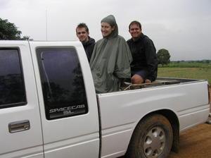 In search of wild elephants in a pick up in POURING rain