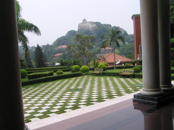 Looking from old British manor to Sunlight Rock - GulangYu Island