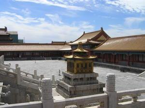 One of the many courtyards in the Forbidden City
