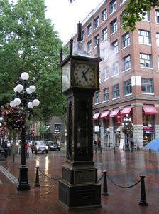 Gastown - where Vancouver started - & the famous Steam Clock