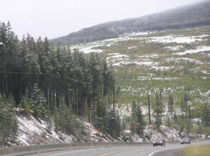 We drive through high elevations where already winter snows have started - en route to the Okanagan