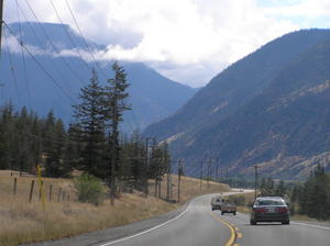 Out of the snowline we descend into the semi-arid area that marks the Okanagan region
