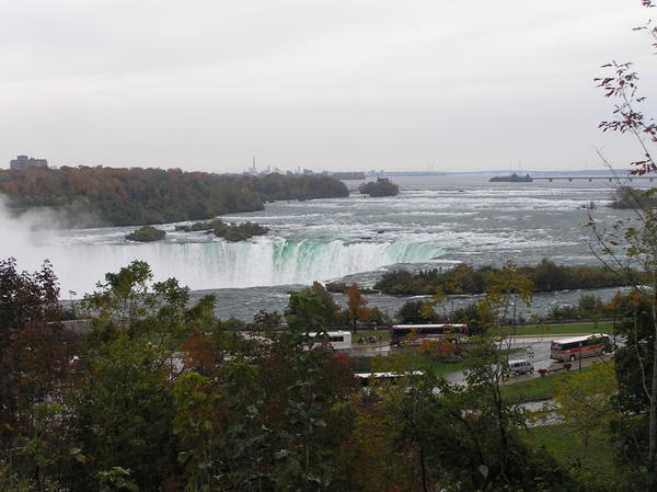 A view of the falls as the weather starts to ease