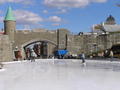 The ice-rink at the entrance to Haute Ville