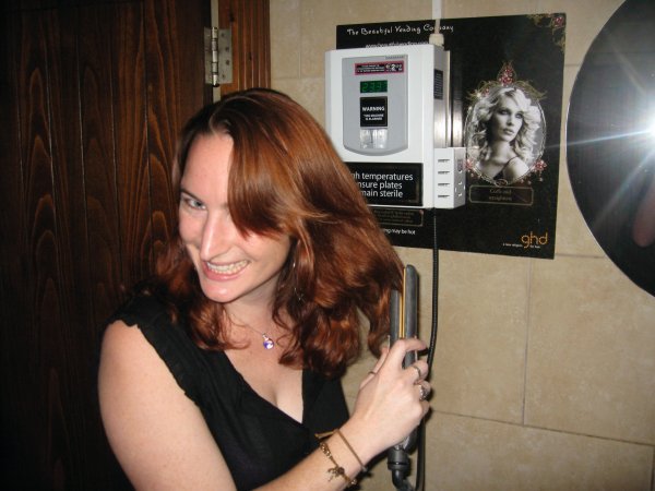 the automated hair straightener at the pub