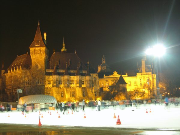 there's nothing like ice skating in front of a castle