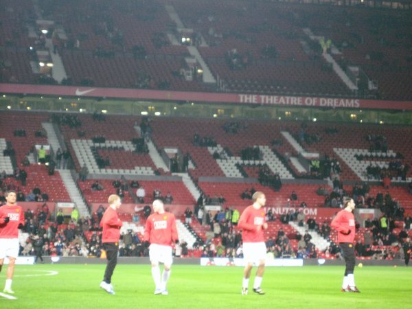 and the players warming off