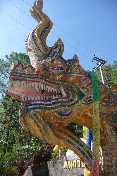 dragon at temple in the mountains