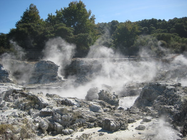 The steaming pools
