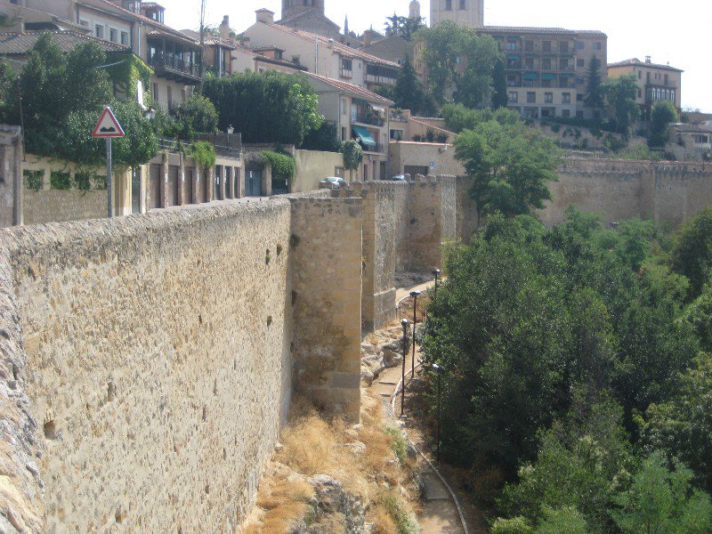 The wall around old town Segovia 