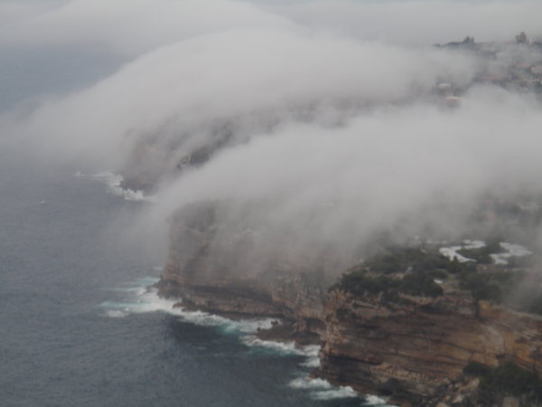 View From Seaplane; Sea Mist Rolling In