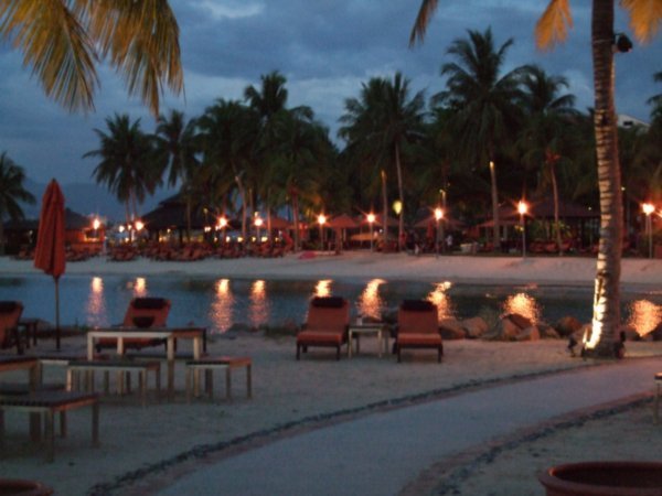The Hotel Beach at Sunset