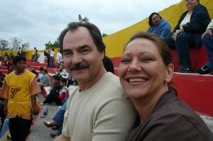 Andy and Patti at the Bullfight