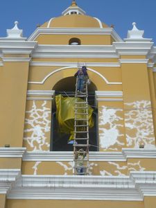 Painting the Cathedral (with brush and ladder)!