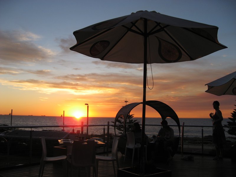 Sunset From the Naked Fig Cafe