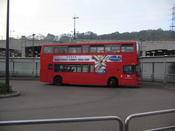 The bus 96 I took from Woolwich to Bluewater